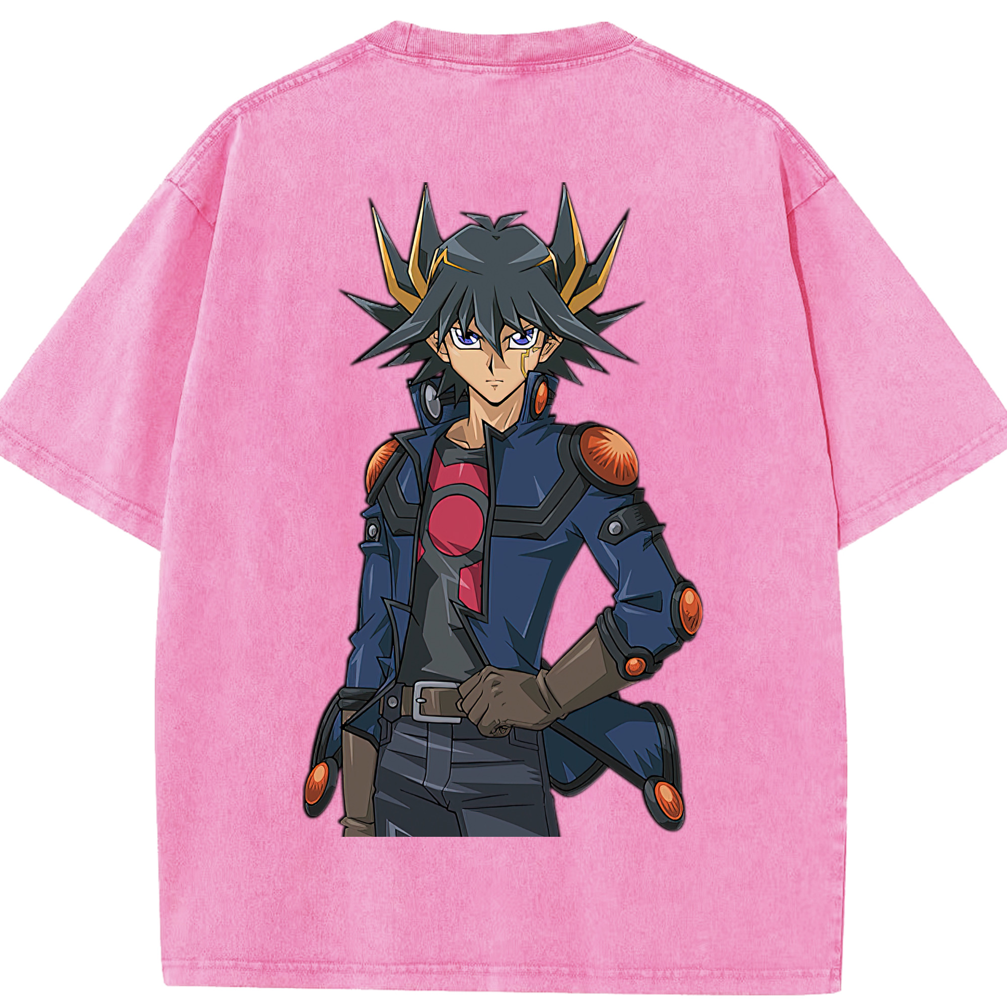 （画像用） 遊☆戯☆王 Yu-Gi-Oh! 綿100% ヴィンテージ風 半袖Tシャツ（背面プリント）